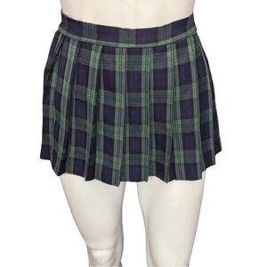 Chic Plaid Mini Skirt with Velcro